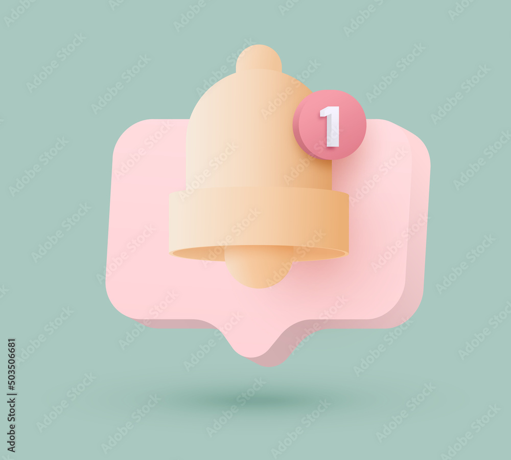 Poster reminder alert in 3d style. alert message. event reminder. banner design. social media element. 3d v