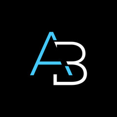 Initial AB or A B abstract outstanding professional business awesome artistic branding company different colors illustration logo Design vector Template.