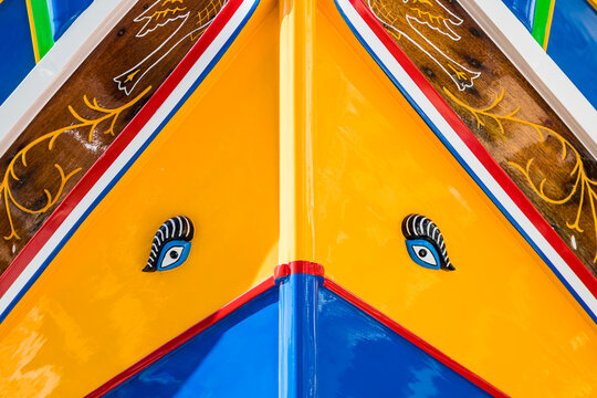 Luzzu boat in Bugibba