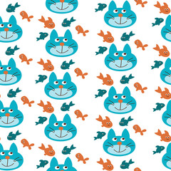 seamless pattern cat
