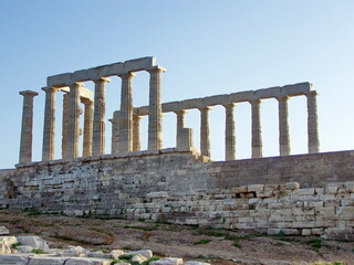 Fototapeta na wymiar Temple of Poseidon at Cape Sounion near Athens, Greece