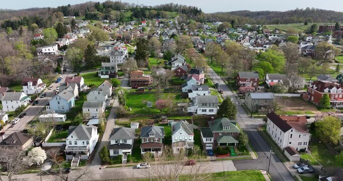 Coal Mining Town In West Virginia. Rural Appalachia. Declining Population In Mountain Country.