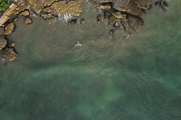 Rocks against the sea