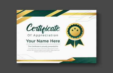 Modern certificate appreciation, certificate achievement template, award, achievement, certificate of recognition, excellence, certificate border, completion template certificate design template