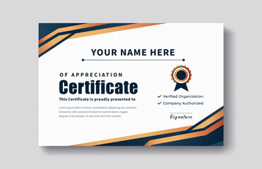 Modern certificate appreciation, certificate achievement template, award, achievement, certificate of recognition, excellence, certificate border, completion template certificate design template