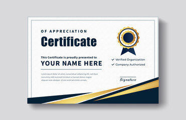 Modern certificate appreciation, certificate achievement template, award, achievement, certificate of recognition, excellence, certificate border, completion template certificate design template
