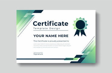 Modern certificate appreciation, certificate achievement template, award, achievement, certificate of recognition, excellence, certificate border, completion template certificate design template - obrazy, fototapety, plakaty