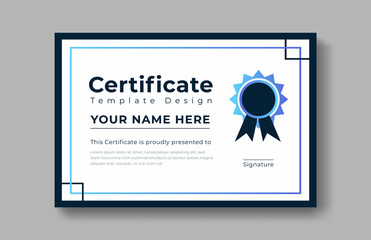 Modern certificate appreciation, certificate achievement template, award, achievement, certificate of recognition, excellence, certificate border, completion template certificate design template