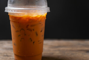Tea thai, Ice tea milk or Ice milk tea, Sweet drink