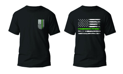 Thin Green Line T Shirt Design