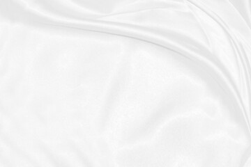 Fototapeta na wymiar white silk textured cloth background,Closeup of rippled satin fabric with soft waves.