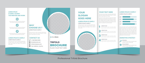 Professional business trifold brochure template design