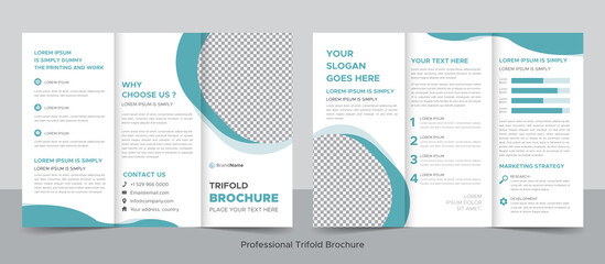 Professional business trifold brochure template design