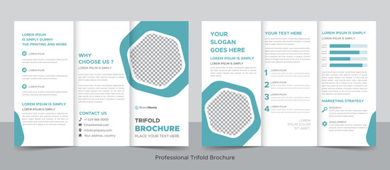 Professional business trifold brochure template design