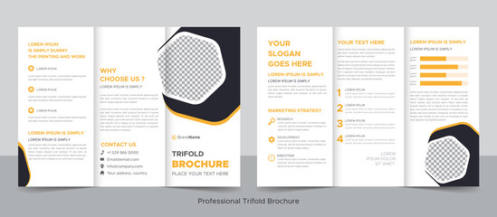 Professional business trifold brochure template design