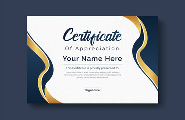 Modern certificate appreciation, certificate achievement template, award, achievement, certificate of recognition, excellence, certificate border, completion template certificate design template