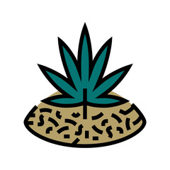 marijuana drug plant color icon vector. marijuana drug plant sign. isolated symbol illustration - obrazy, fototapety, plakaty