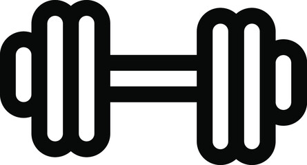  icon illustration of barbell icon, Gym equipment 
