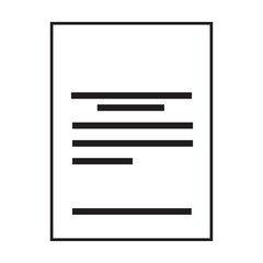 Form icon vector for business file data and documentation report in a glyph illustration