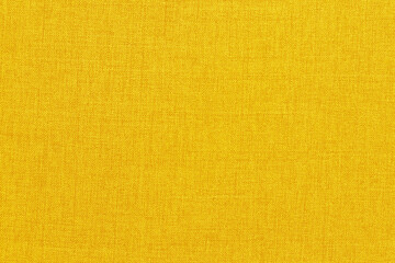 Yellow linen fabric cloth texture background, seamless pattern of natural textile.
