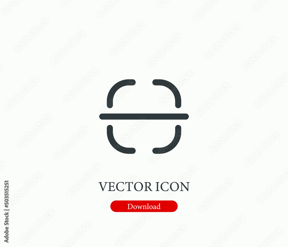 Poster side vector icon. editable stroke. symbol in line art style for design, presentation, website or mob