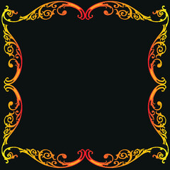 vector image, decorative ornamental frame, original design,