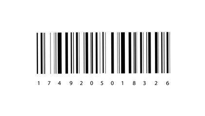 Barcodes on product labels. Black lines. Vector illustration
