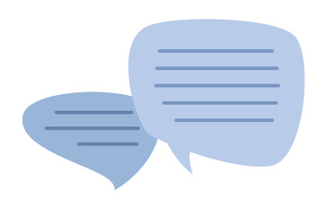 Speech bubble icon. Chat box, message box. Vector flat illustration 
