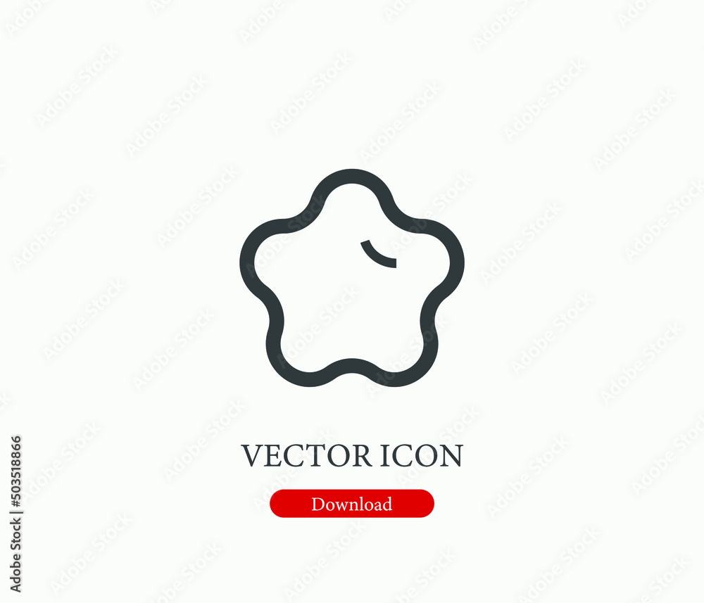 Aufkleber approve vector icon. editable stroke. symbol in line art style for design, presentation, website or 