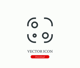 Shape vector icon. Editable stroke. Symbol in Line Art Style for Design, Presentation, Website or Mobile Apps Elements, Logo.  Shape symbol illustration. Pixel vector graphics - Vector