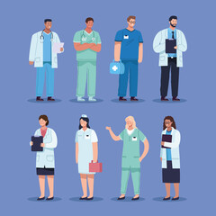 eight doctors staff workers