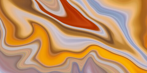 Abstract swirl liquid marble texture, Stylist multicolor wave line background, Colorful orange or yellow or white background for cover, decoration, weeding card and any design.