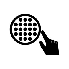 Finger and round pop it icon illustration ten