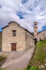 Fototapeta na wymiar The ancient church and auditorium of San Francesco, Bardi, Parma, Italy