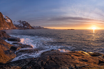 sunset over the sea