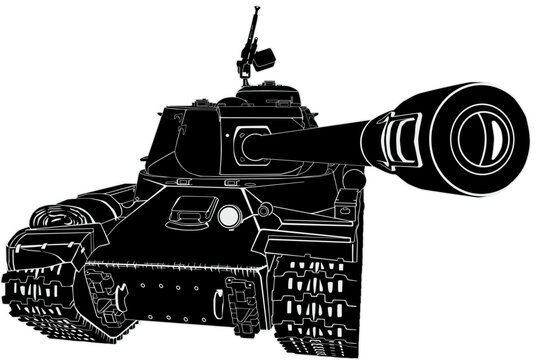 Image of the Soviet heavy tank of the Second World War IS-2 also known as IS-122 due to the 122 mm gun mounted on this tank