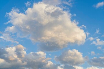 Naklejka na ściany i meble blue sky and dramatic clouds