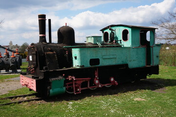 Fototapeta premium Old Narrow Gauge Steam Locomotive, 1905. Tarnowskie Gory, Poland.