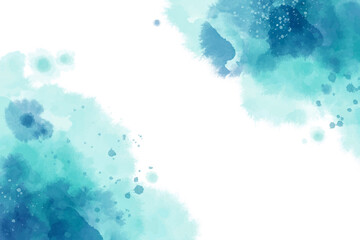 Abstract background texture, soft colors blue, green and white  watercolor gradients hand-painted....