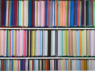pattern with Colorful shirt cloth in textile shop