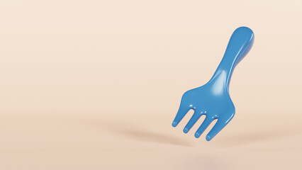 フォークの3Dイラスト素材　3Dレンダリング