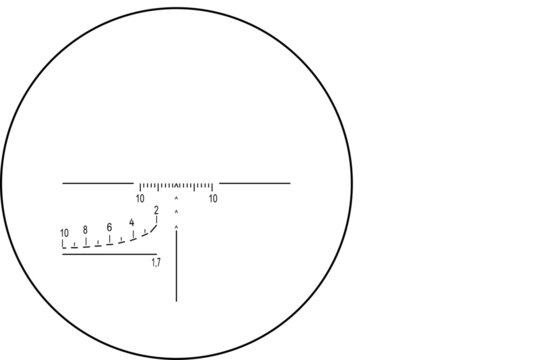 The grid of the Soviet and Russian PSO-1 sight is widely used in particular on the SVD rifle