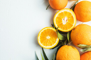 Healthy fruits, orange fruits background.  Slices of citrus fruits - oranges.