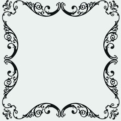 vector image, decorative ornamental frame, original design,