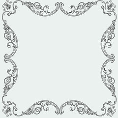 vector image, decorative ornamental frame, original design,