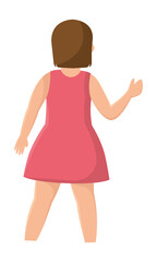 Isolated body child father vector illustration