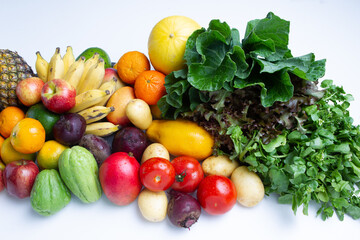 Different fruits and vegetables
