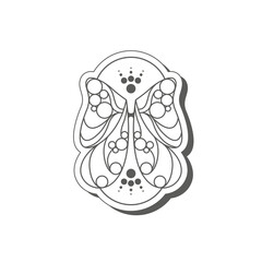 line art logo butterfly