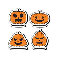 helloween pumpkin set vector