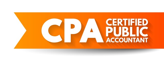 Fototapeta na wymiar CPA Certified Public Accountant - designation provided to licensed accounting professionals, acronym text concept background